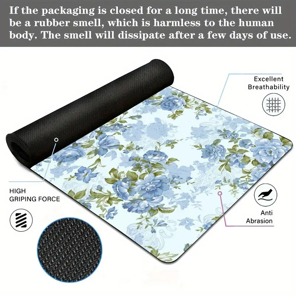 Retro esthetische romantische bloemen Muismat Bureaumat Gamingmatten rubberen antislip bureauaccessoires geschikt voor kantoor en games