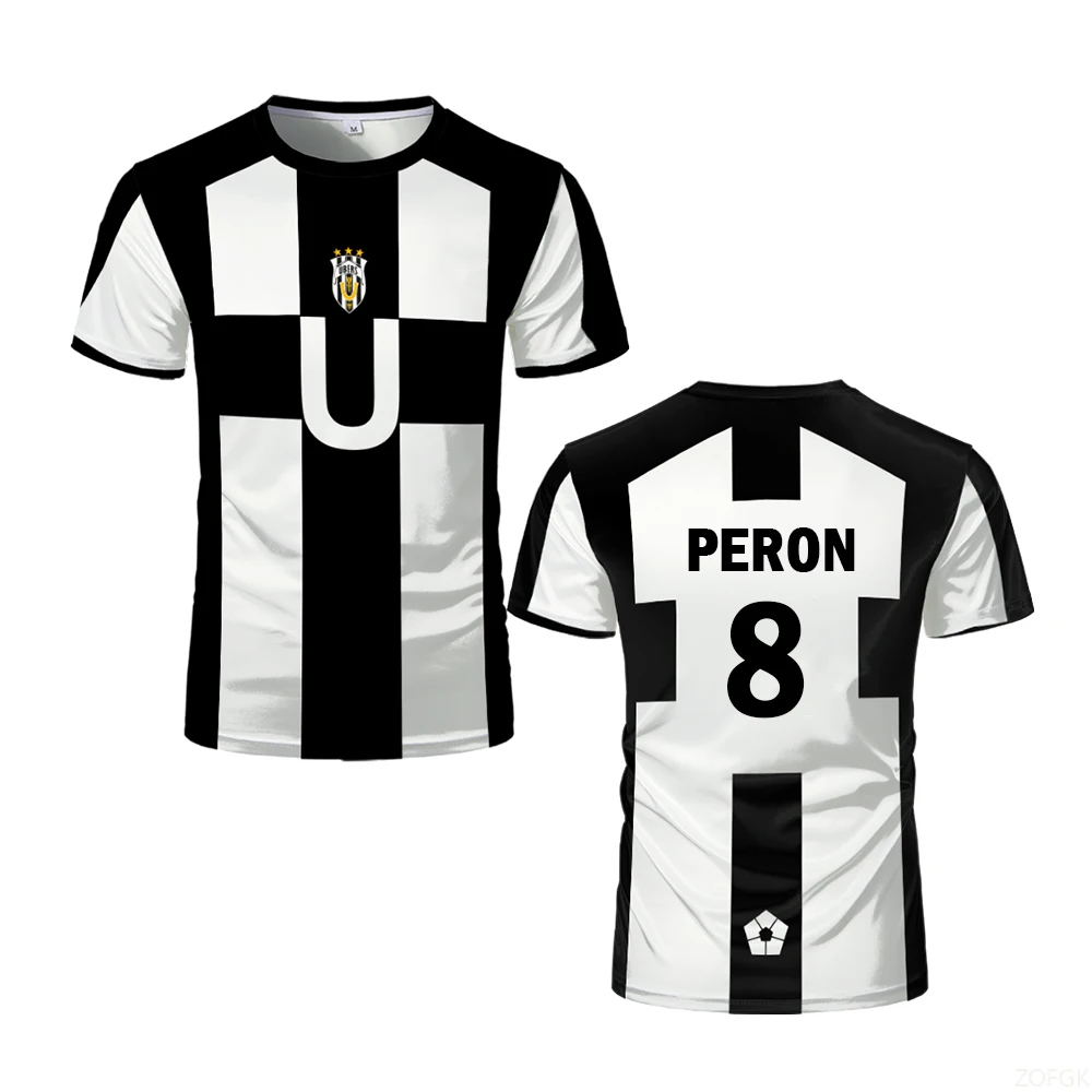 الكرتون أنيمي الأزرق قفل بدلة كرة القدم ثلاثية الأبعاد مطبوعة الأطفال لعب الأدوار تي شيرت الصيف الرجال والنساء قصيرة الأكمام