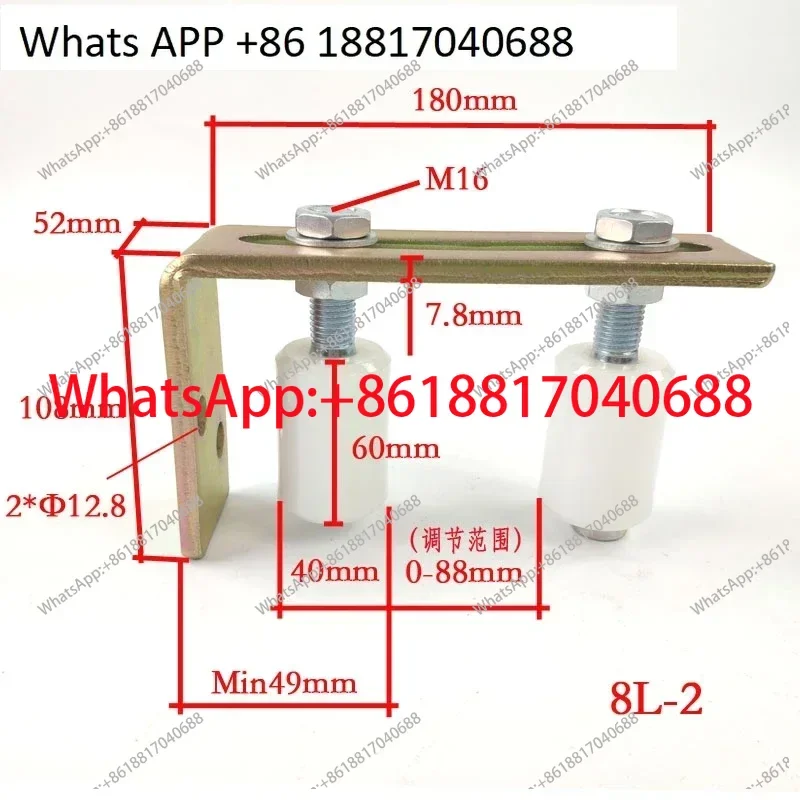 Translation door clamp wheel guide track  hanger wheel positioning by wheel