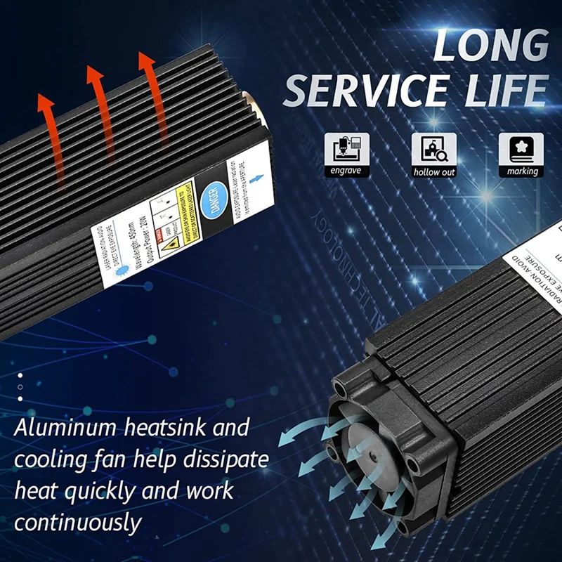 20W Laser-Module Kit 5.5W Optical Power 12V 450Nm Laser-Head Engraving Tool Metal For 4540 CNC Router Machine