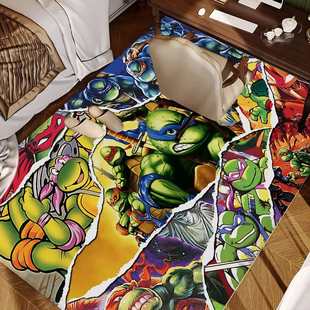 Cartoon T-Teenage Turtles Ninja Floor Mat INS Style Soft Bedroom Floor House Laundry Room Mat Anti-skid Household Carpets
