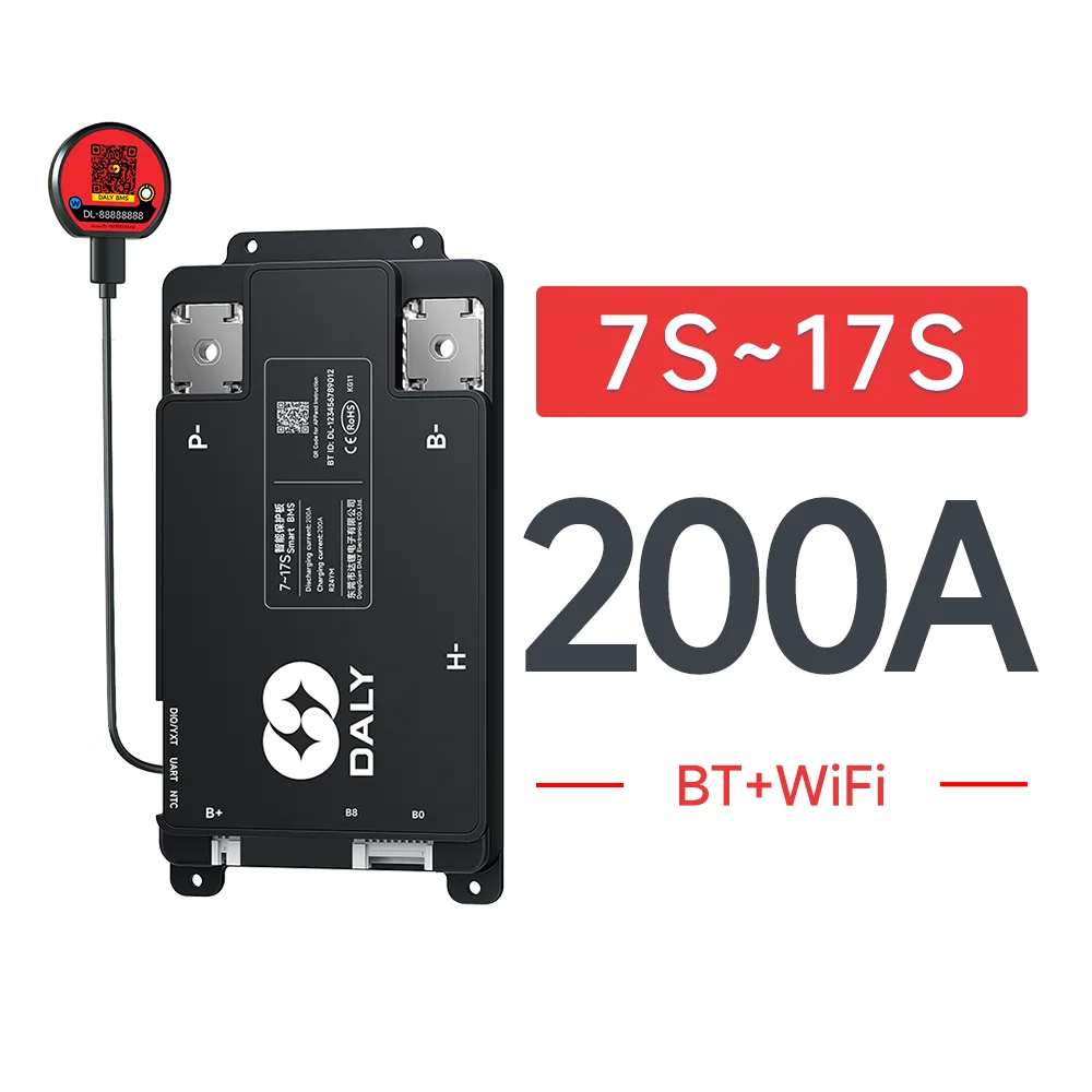 Daly Smart BMS 30A 40A 60A 80A 100A 120A 150A 200A WIFI Ingebouwde Bluetooth 7S 8S 13S 14S 16S 17S 20S 24S Lifepo4 Li-Ion LTO - afbeelding 1