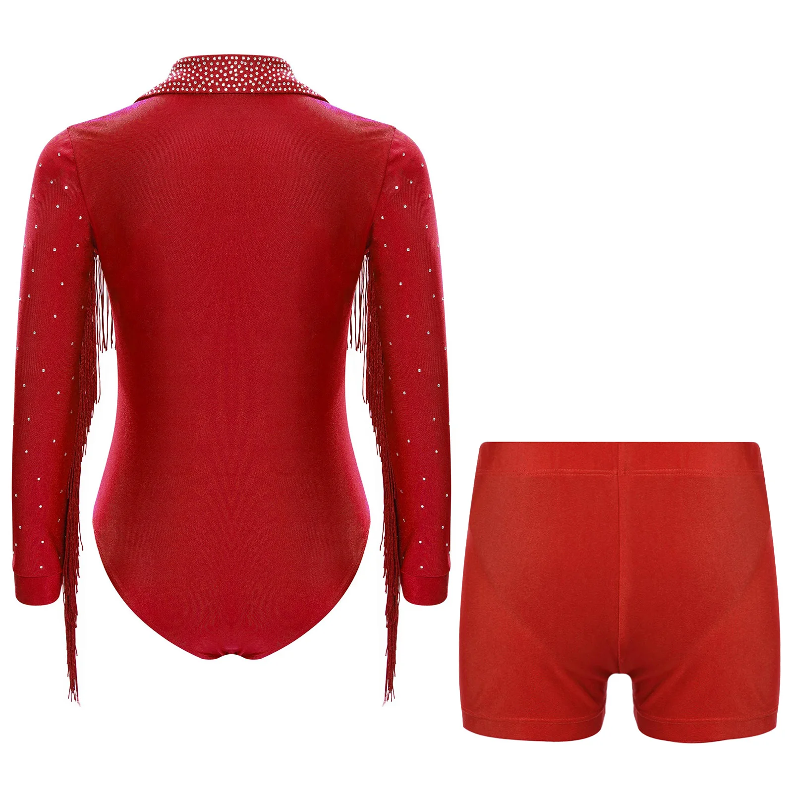 أطفال بنين أزياء رقص اللاتينية قطعة واحدة طويلة الأكمام رومبير قميص يوتار مع السراويل الحديثة الباليه الشكل التزلج Dancewear