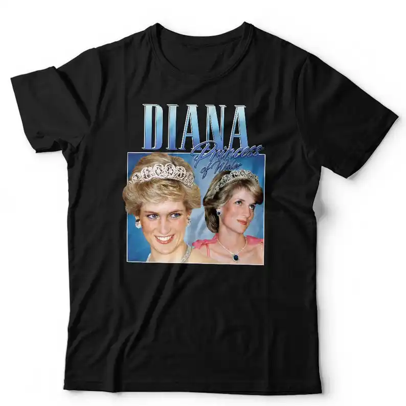 Diana Princess of Wales Appreciation Tshirt Unisex & Kids Throwback Homage Stag or Hen Do Short Sleeve Classic Fit 100% Cotton