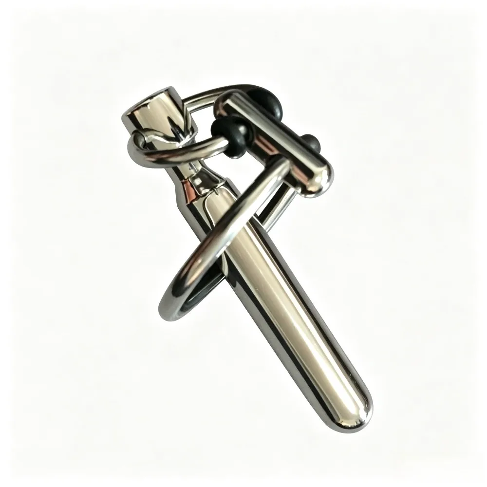 Stainless Steel Urethral Sound Rod With Stop Ring Smooth Mirror Polished Adult Intimate Urethral Plug Toy