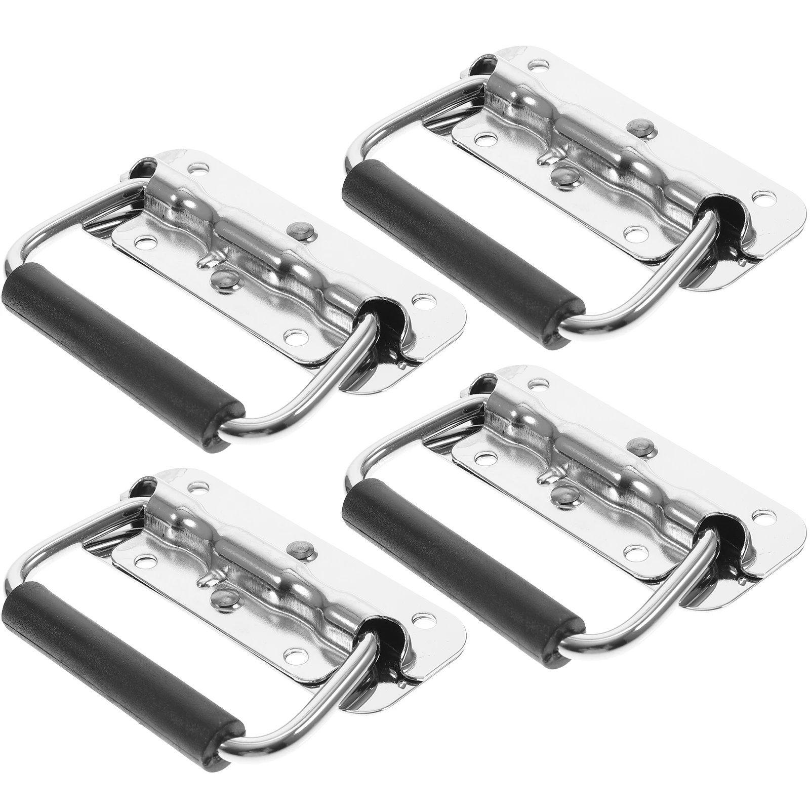 

4pcs Spring Loaded Surface Mount Handle Stainless Steel Boat Pull Cabinet Handles 100mm Flush Mount Door Hardware
