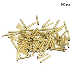 200 pieces/set of brass natural color copper tube spacer beads, used for DIY jewelry production process project supplies
