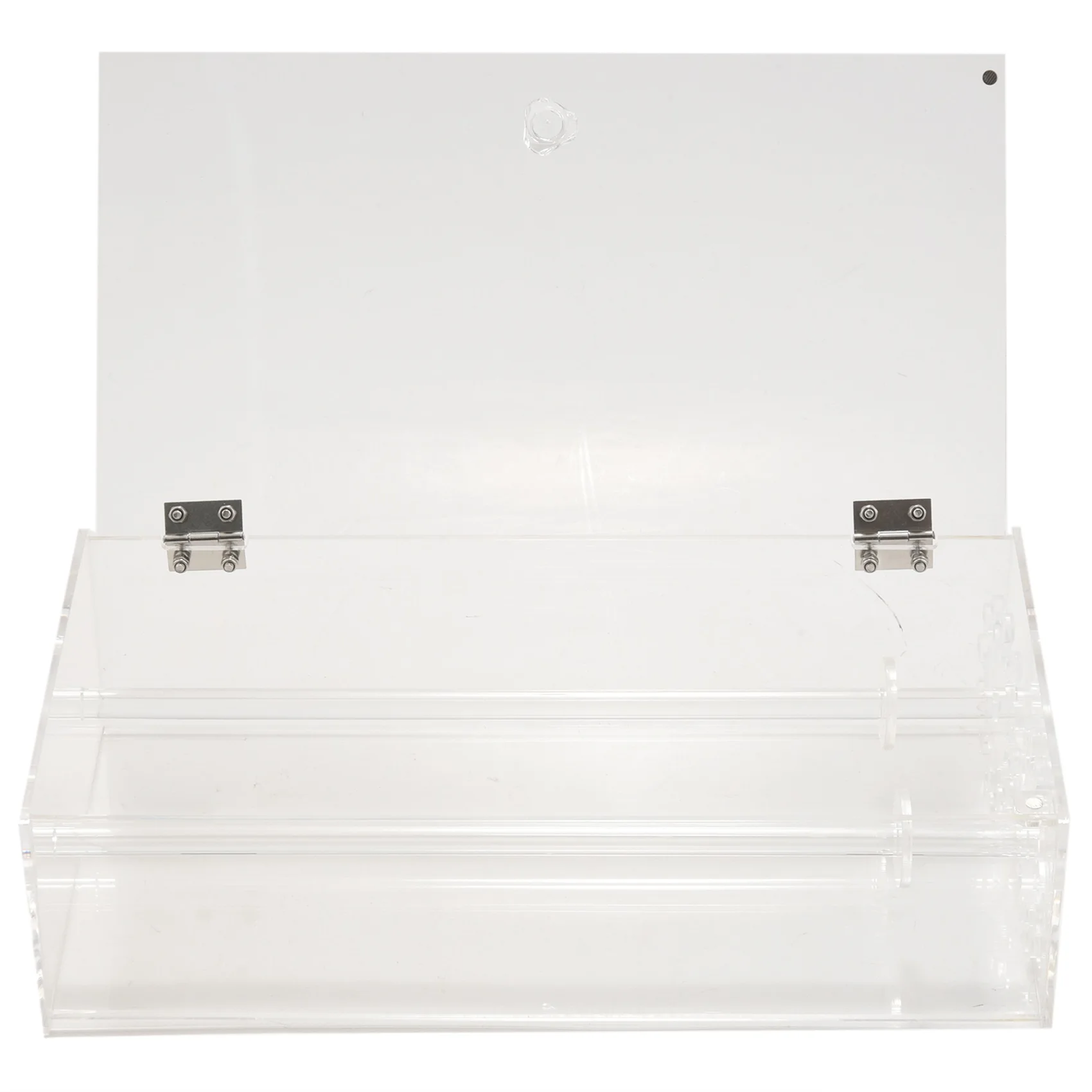 ABQR Acrylic 24 Hooks Rotation Necklace Display Stand Pendant Display Organizer Holder Dust-Proof Jewelry Display Box