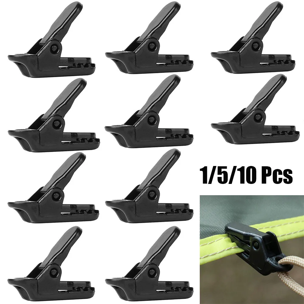 1/5/10Pcs Camp Hike Hangers Canvas Anchor Gripper Tent Camping Survival Awning Clamp Caravan Jaw Grip Tent Clamp Tarp Clips