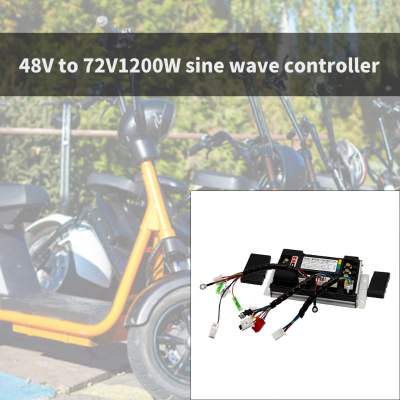 Controlador Motor sin escobillas 48-72V 1200W controlador velocidad ondas sinusoidales para Scooters bicicletas