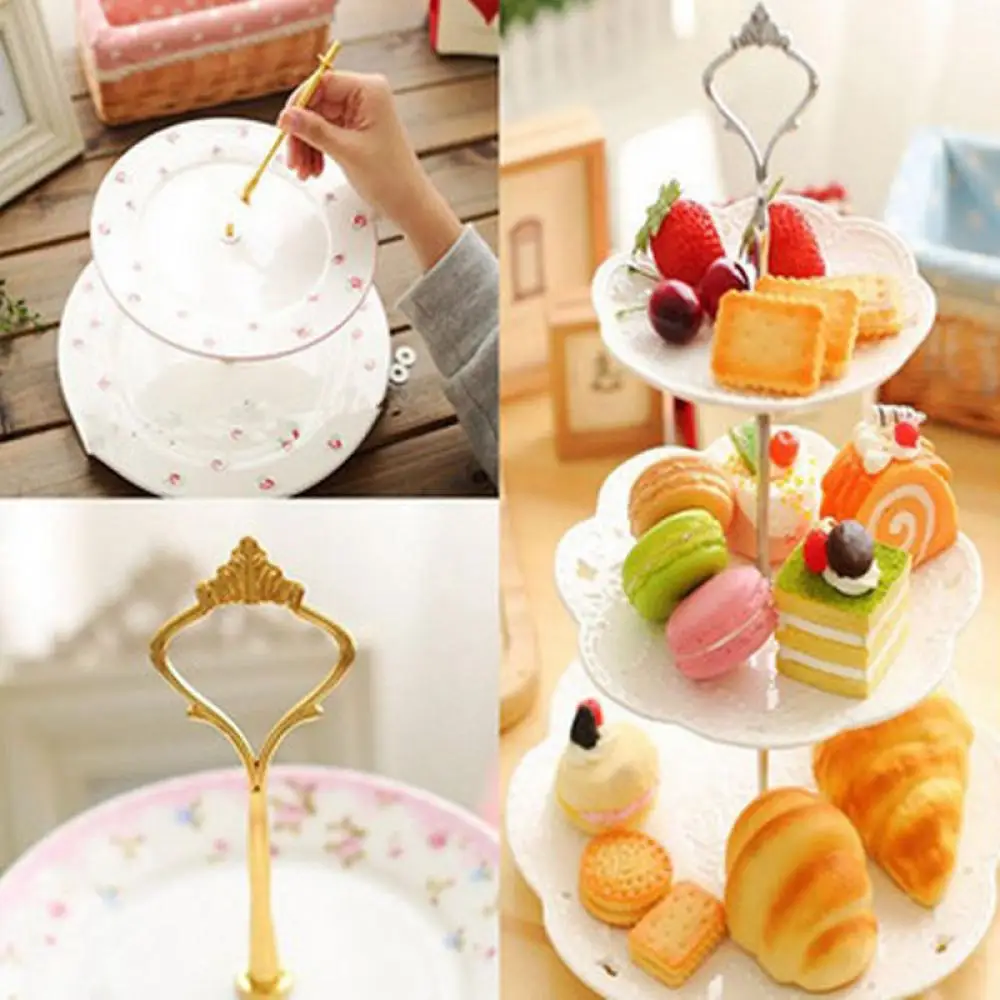 Cake Stand Hardware Cake Stand Mold Zinc Alloy Cake Stand Fittings Crown Holder Wedding Party DIY Making Cupcake Serving Tray