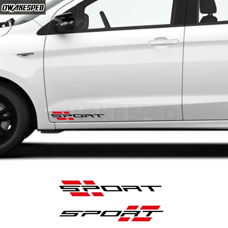 2 PCS Car Sport Styling Stickers Creative Vehicle Window Vinyl Film Decals Racing Tuning Exterior Decoration Decals Accessories