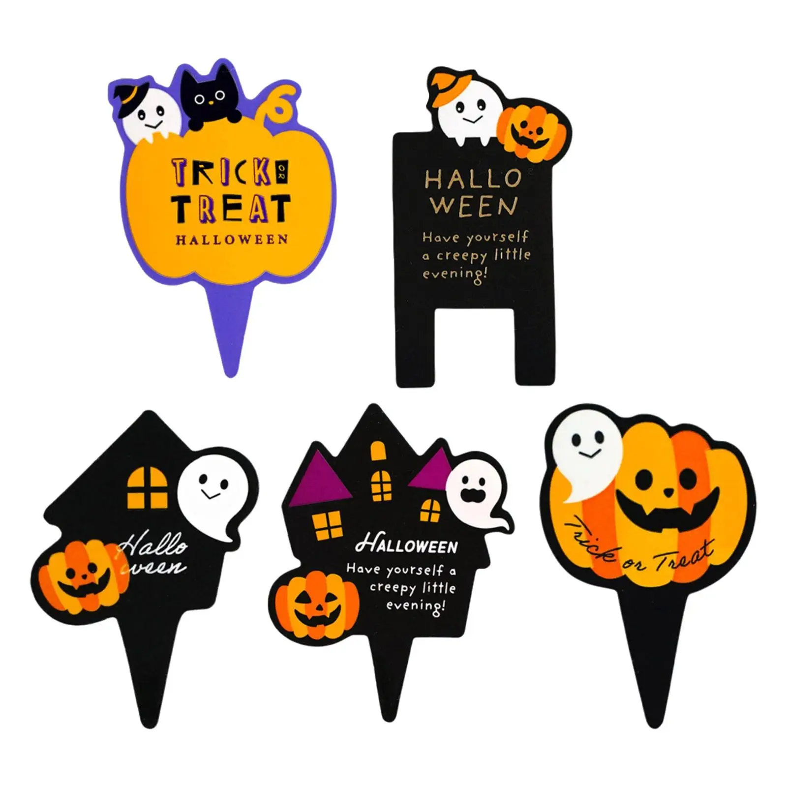 50x Halloween Cupcake Toppers for Anniversary Event Halloween Themed Party