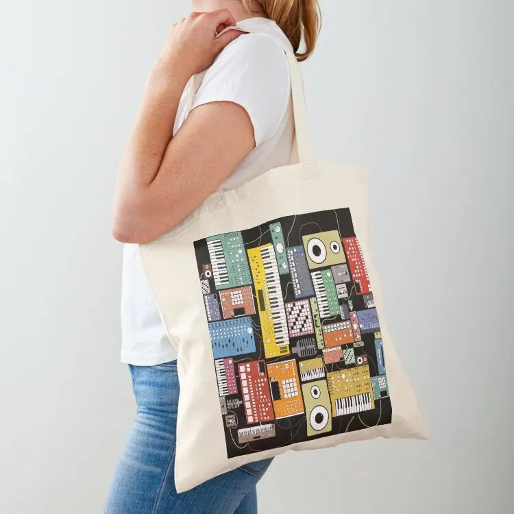 

Electronic musician Synthesizer and Drum Machine Dj Tote Bag large size bags the tote bag Lady bags canvas tote