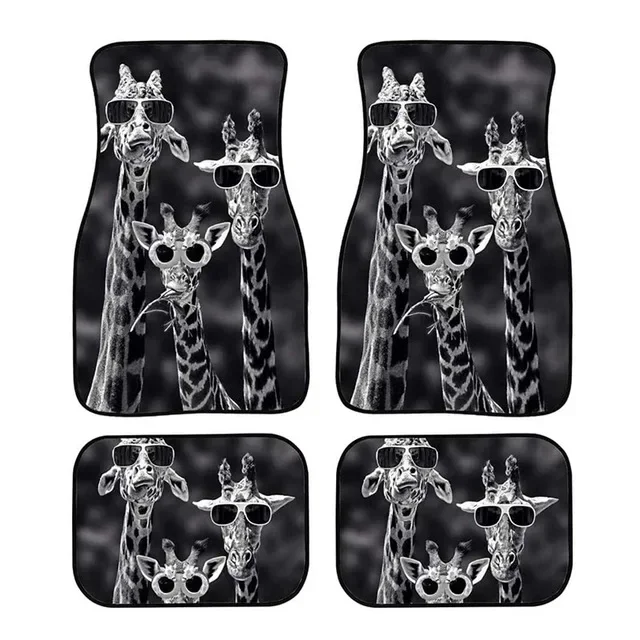 3D Animal Giraffe Car Floor Mat Universal Drive Seat Carpet Vehicle Fit Most Car Sedan SUV Truck For VW Hyundai Ix35