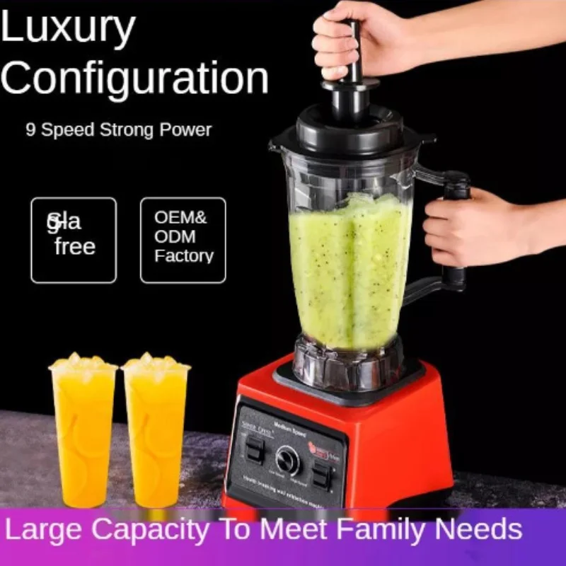 3000ML Blender Heavy Duty Commercial Blender Stationary Mixer Food Processor Ice Smoothies for Kitchen High Power Juicer