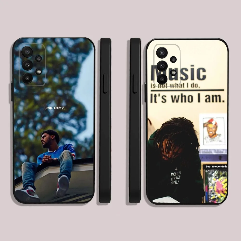 

J Cole Rapper Phone Case For Samsung S24,23,22,30,21,10,9,Ultra,Plus,Lite,FE,5G Black Soft Case