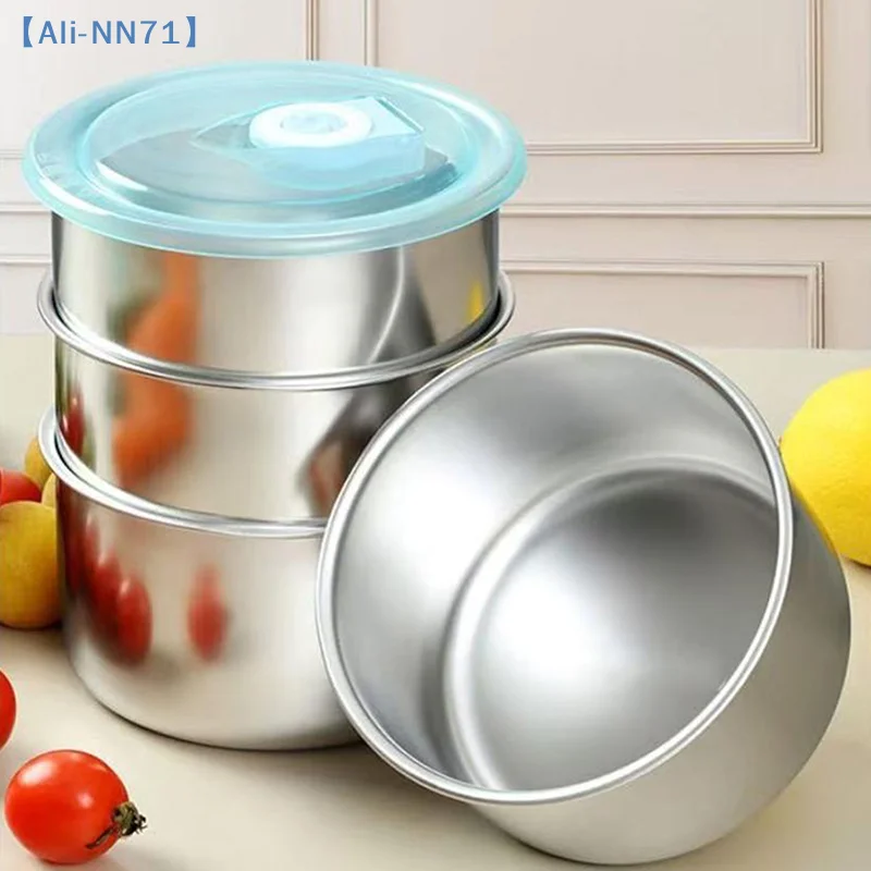 【NN71】Stainless Steel Food Lunch Bento Box Sealed Leakproof Travel Storage Box Household Pickle Box Microwave Heating Lunchboxs