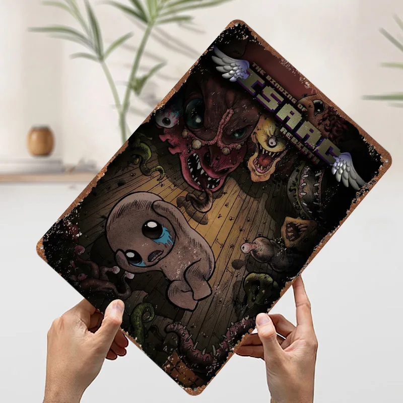 ملزمة إسحاق: ولادة جديدة ملصق معدني علامات القصدير جدار الفن علامة معدنية مخصصة للديكور المنزل ديكور المنزل الرجعية #3