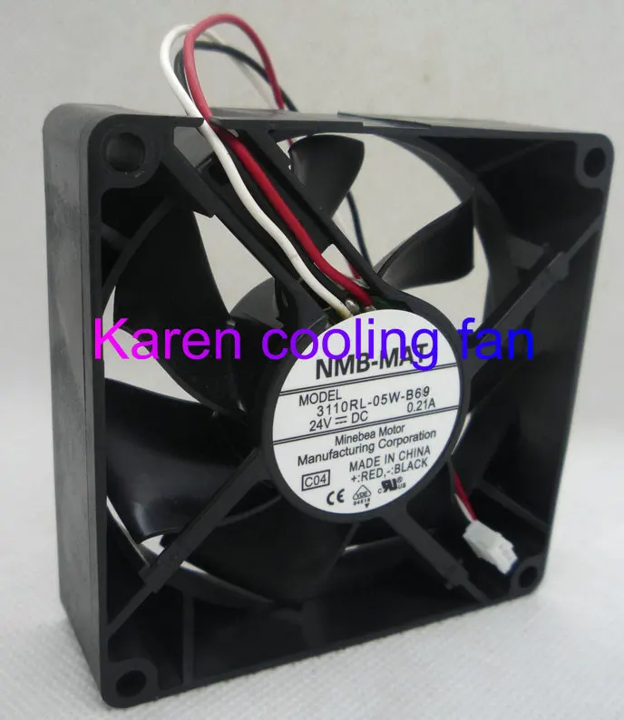 The Original 3110RL-05W-B69 8025 24V 0.21A 8cm Alarm Signal Inverter cooling fan