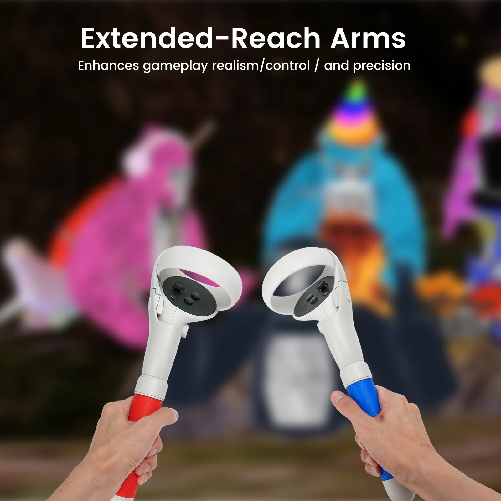 

Насадки для ручек Ambison для аксессуаров для контроллеров Meta Quest 2, палочки для длинных ручек VR Game, ручки Beat Sabre