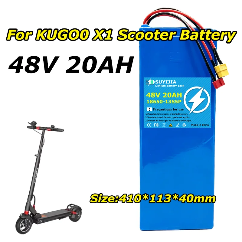 48V 20Ah 13S5P Li-ion Battery Pack Built-in 30A protection board for Kugoo X1 JOYOR F5S+/G5/GS5/X5S/Y5S Electric Scooter Battery