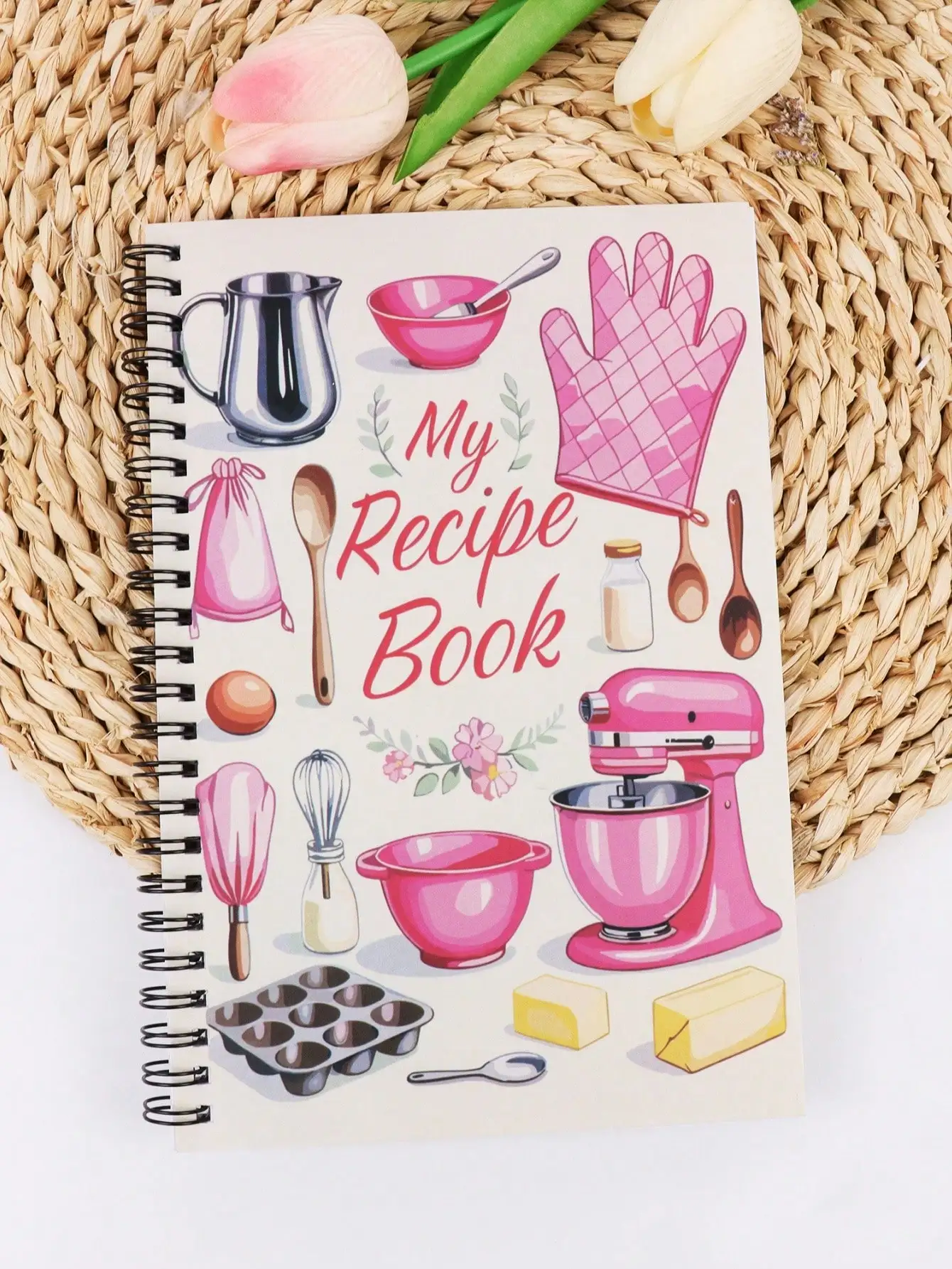 

A5 Blank Recipe Notebook, DIY Meal Plan Home Cooking Handbook for Cooking Lovers, Weekly Menu Planner, Back To School Gift Idea