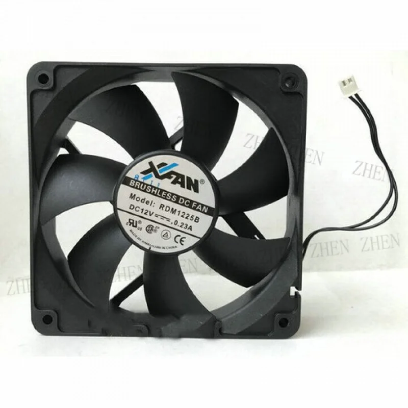 Y for  XIN RUILIAN RDM1225B DC12V 0.23A 120*120*25MM 12CM Cooling Fan 2 Pin