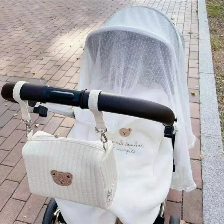 Korea Dotto stroller trailer multi-functional bear mommy bag baby walking artifact accessories storage bag mommy bag