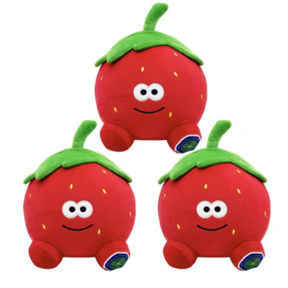 

25cm Cute Stuffed Fruit Wimbledon Strawberry Plush Toy Soft Doll Big Sleeping Pillow Birthday Cute Gift for Girl