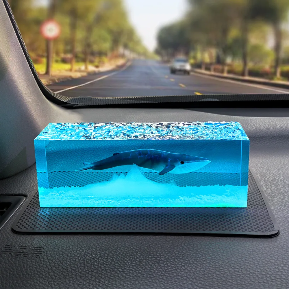 Underwater World Organism Resin Table Light Creactive Art Decoration Lamp Whale Theme Night Light USB Charge