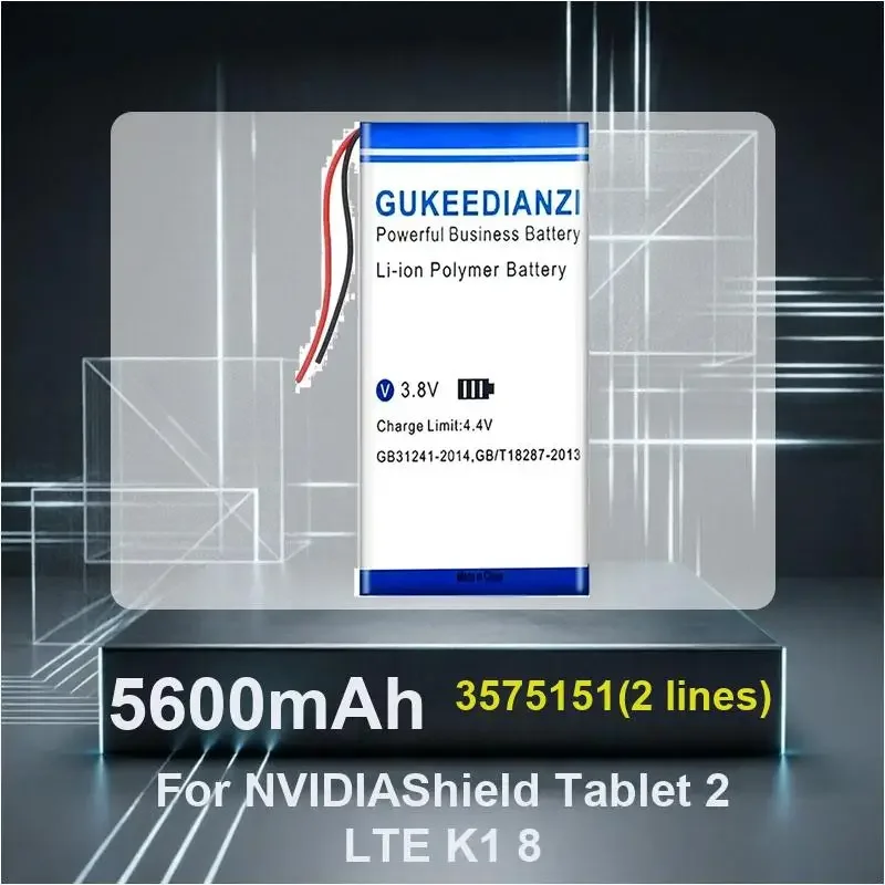 

3575151(2 lines) 5600mAh High Capacity Laptop Battery For NVIDIA Shield Tablet 2 LTE For Nvidiashield K1 8