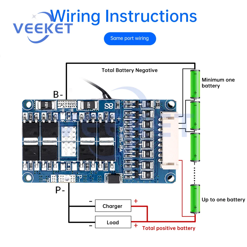 Li-Iron Phosphate Battery Protection Board 8S 24V 15A 20A 25A Power Tool Power Wheelchair Protection Board