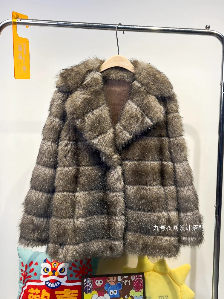 Female Fashion Faux Fur Women 2025 Winter New Warm Thickened Mink Fur Loose Comfort Chic Versatile Long Sleeve Nice Coat Jackets