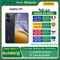 Global Version realme 14T 5G Smartphone MTK Dimensity 6300 6.67“ AOLED display 6000mAh Battery Next AI IP69 Water Resistance