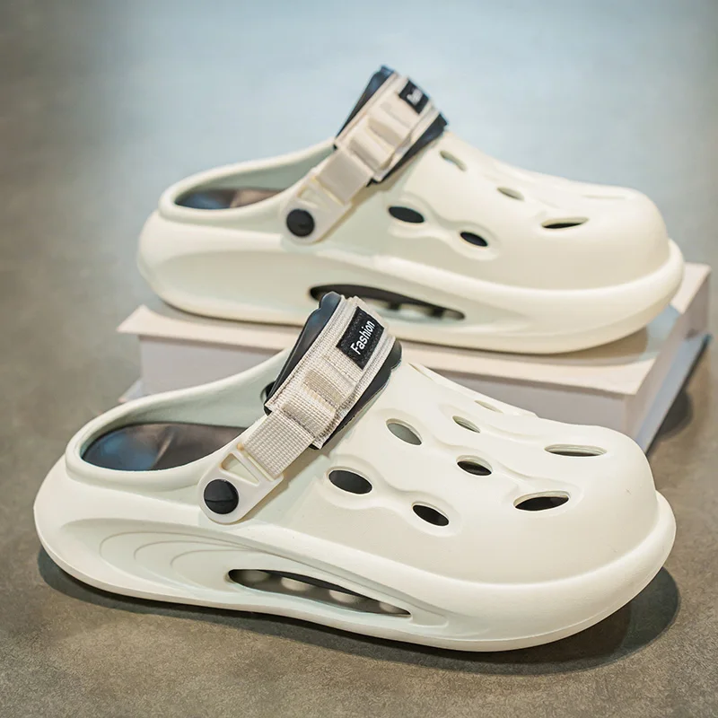 

Men's Summer Anti-Slip Thick Bottom Clog Shoes Driving Outdoor Sports Slip-On Shoes Comfortable Large Size Easy to Wear