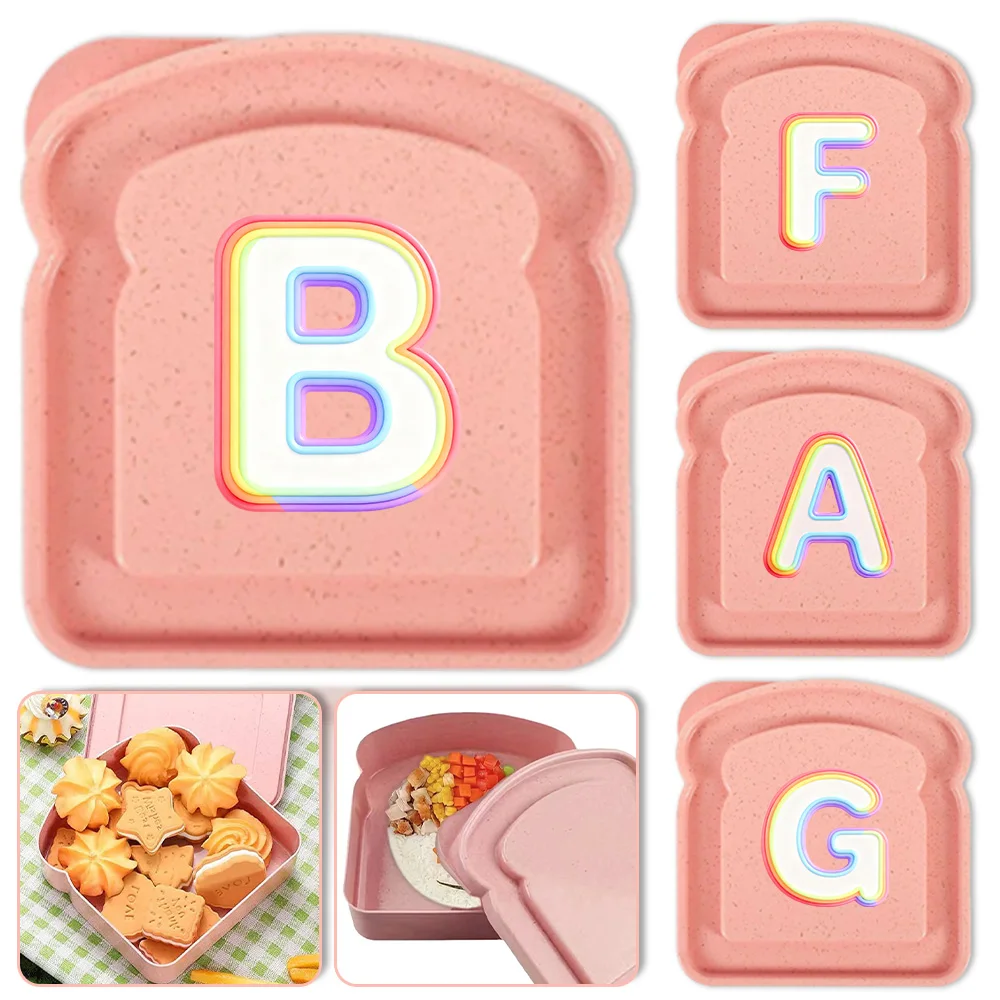 

Leakproof Sealed Lunch Container Toast Storage Box with Lid Reusable Sandwich Box for Outdoor Picnic B Rainbow Flow Pattern