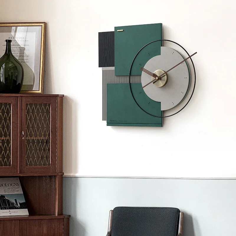 ساعة حائط كبيرة لغرفة المعيشة ساعات فنية صامتة ساعات جدارية فاخرة مؤشر الجوز ديكور الغرفة الحلي ديكور الحائط الحديث