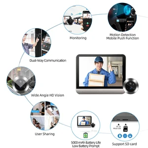 أعلى 10 مبيعات رقمية Wifi ثقب الباب - No4