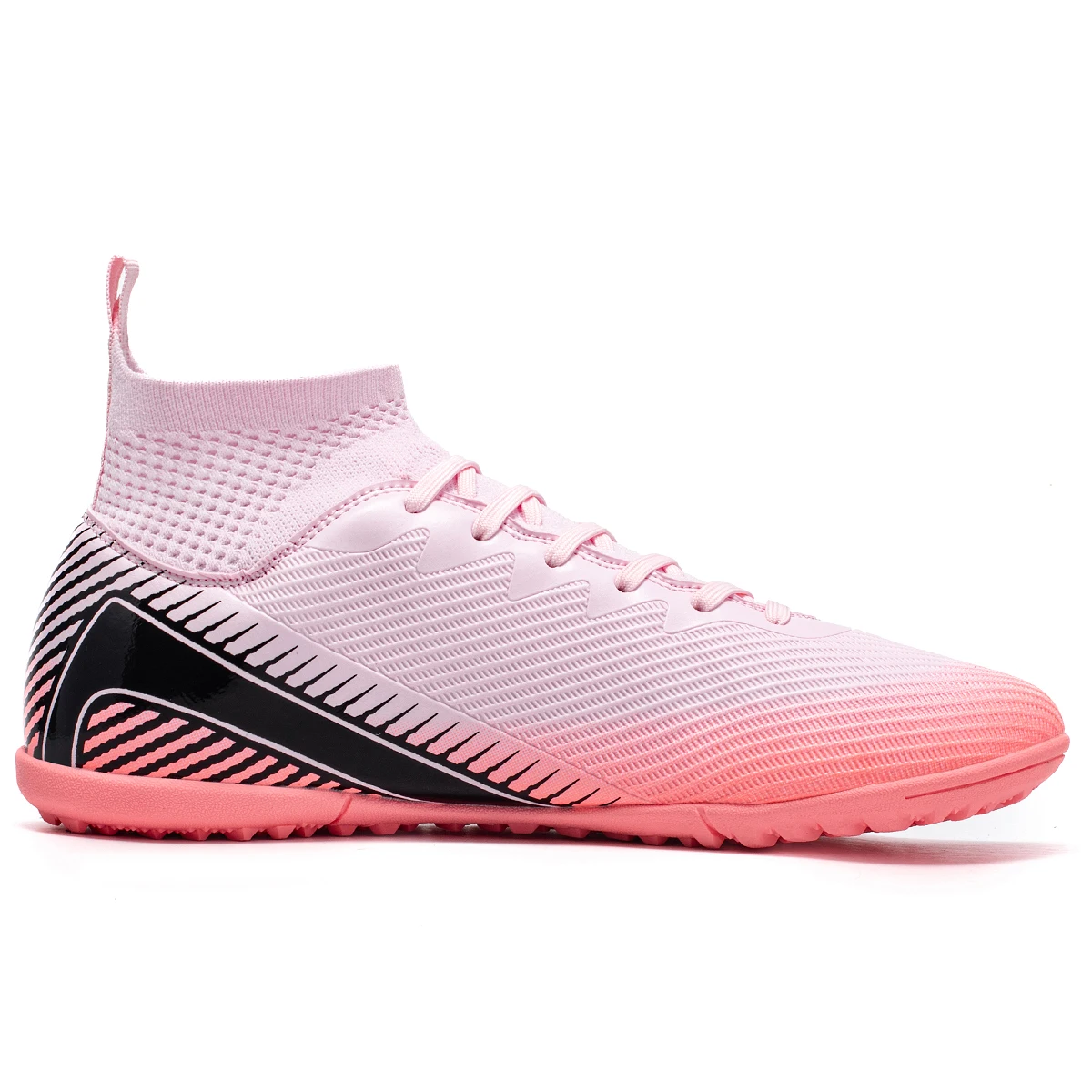 

Soccer shoes,high-top,unisex design,comprehensive comfort,ultimate grip,suitable for both TF (Turf) or FG (Firm Ground) surfaces