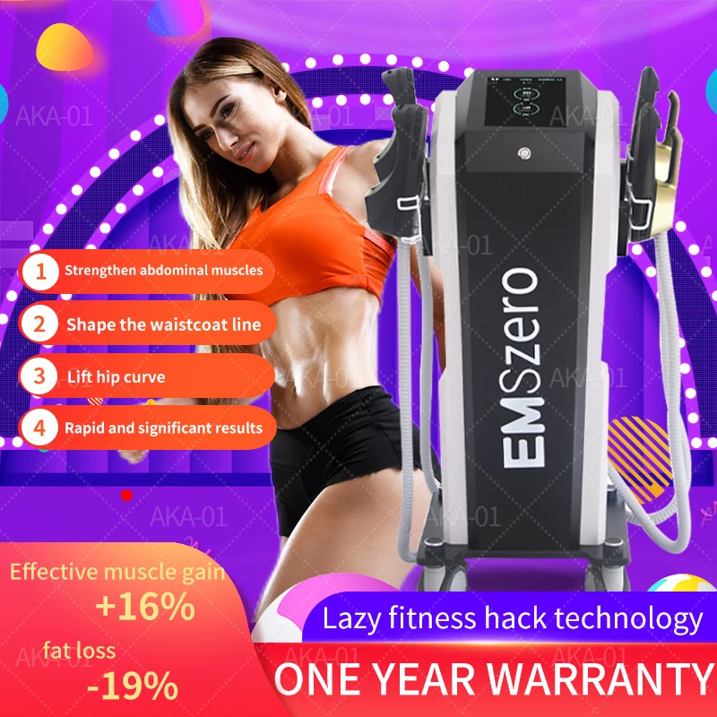 

14 Tesla DLS-EMSLIM Muscle Stimulate EMSzero Neo RF Fat Removal Body Slimming Butt Build Sculpt Machine Weight Lose for Salon