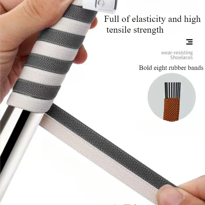 結ばない靴ひも 8mm フラット弾性靴ひも カラフルなプッシュボタンロック付き スリッポンスニーカー用 怠惰な靴ひも 結ばない 女性用 男性用