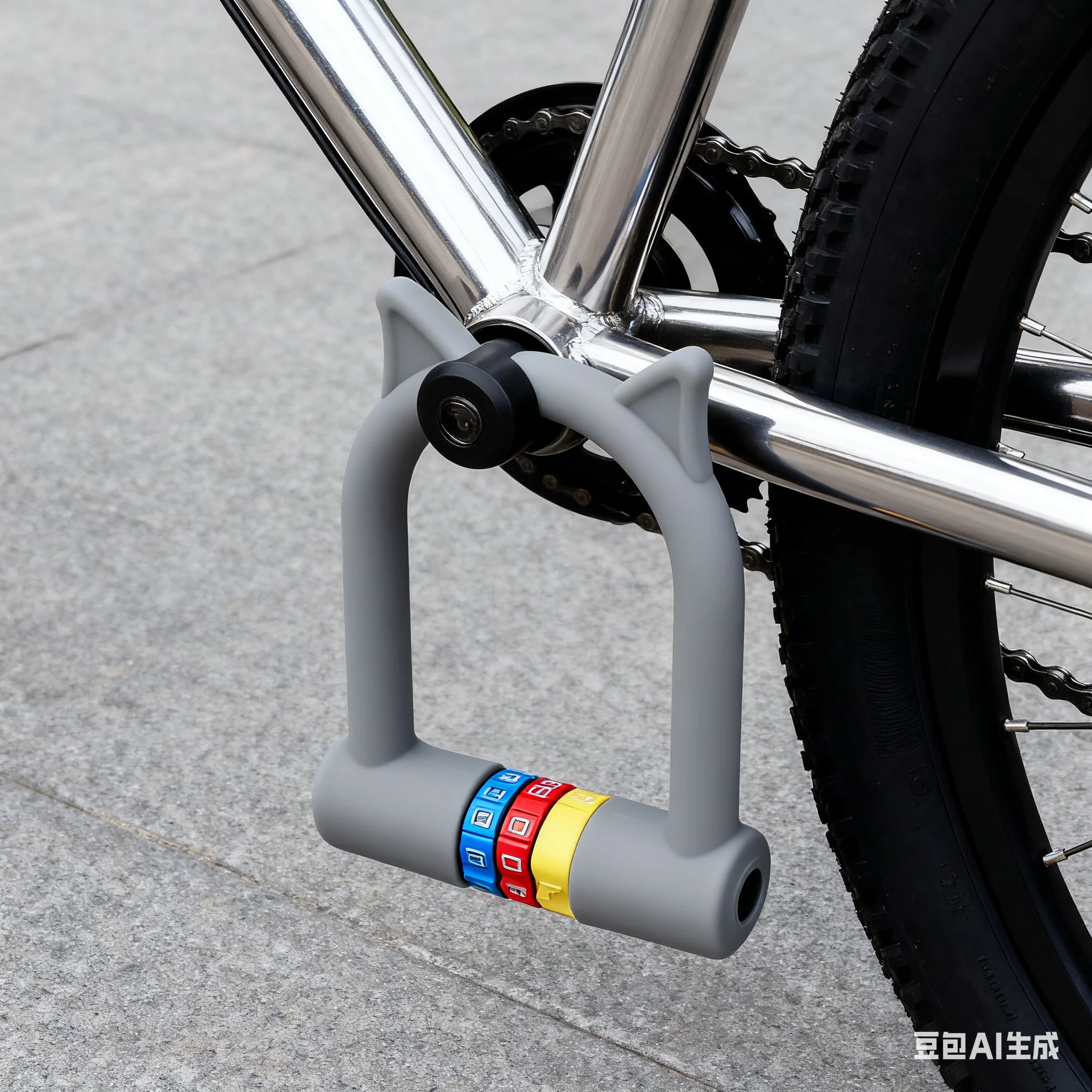 

Противоугонный комбинированный велосипедный замок толщиной 10 мм - силиконовый трос с кошачьими ушками, замок с паролем, инструмент безопасности велосипеда для крепления велосипеда