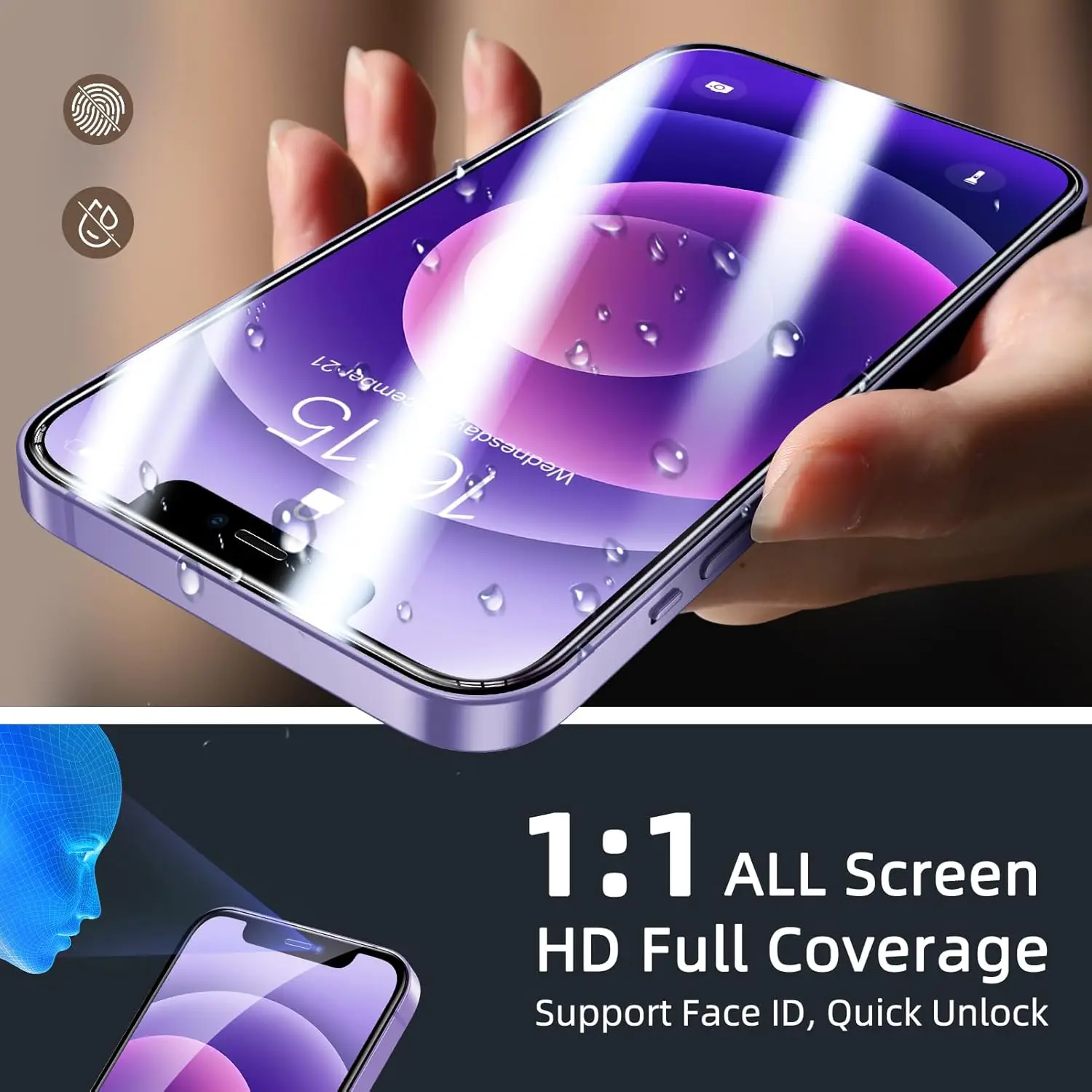 1Pcs/4Pcs HD Tempered Glass For iPhone 12 Pro Max 12Pro Screen Protector For iPhone 12 mini Protective Glass Film