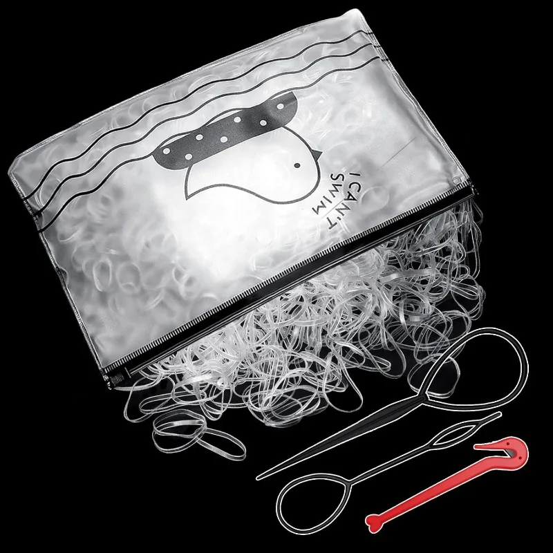 

1000 шт. разноцветных эластичных резинок для волос для девочек - одноразовые резиновые резинки для хвоста, модные аксессуары для волос