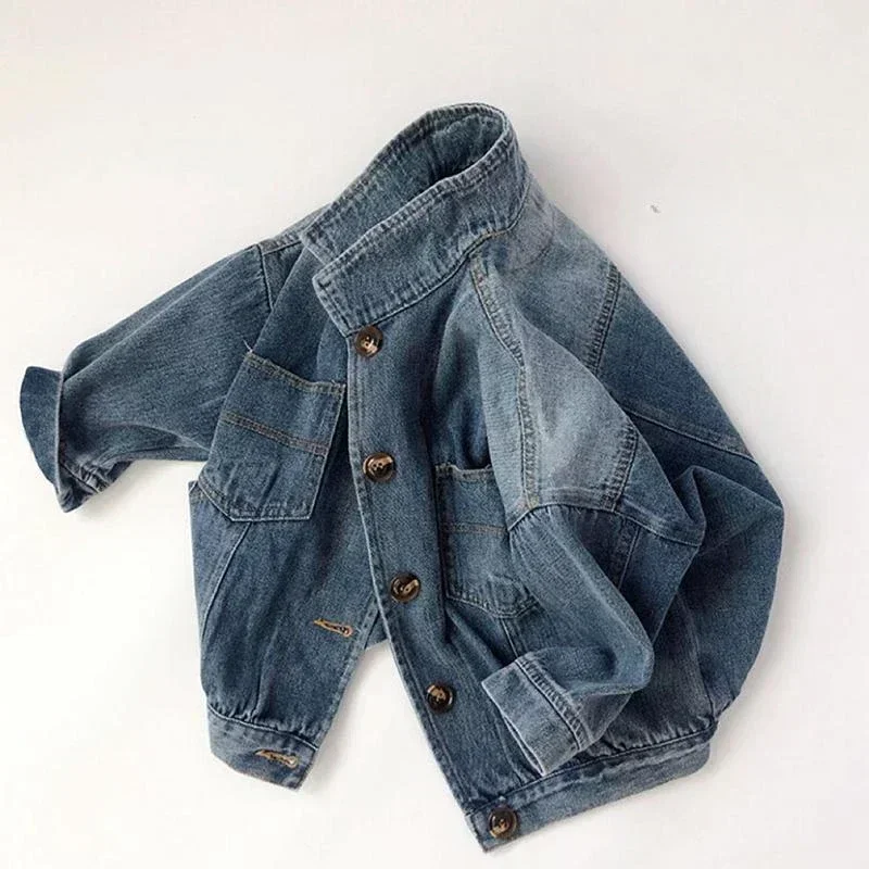 2024 Korean Version Children's Loose Retro Denim Jacket