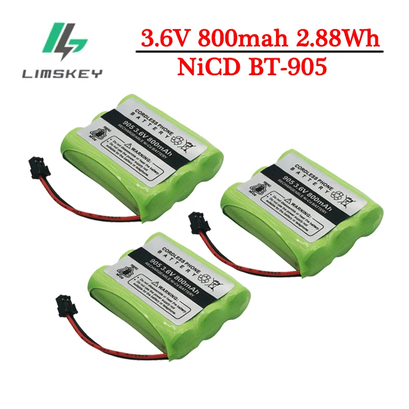 New-type Environmentally Friendly Low-self Discharge 3.6v 800mAh 2.88Wh Ni-CD Rechargeable Cordless Phone Battery for UND BT905