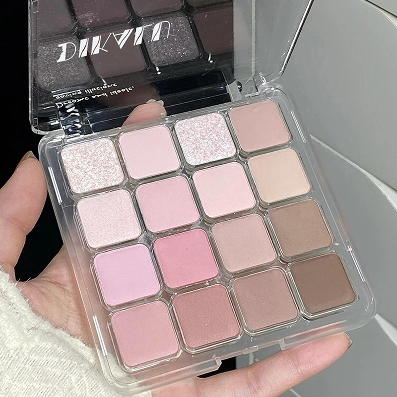 Paleta de resaltadores y contorno de atardecer de 16 colores DIKALU: maquillaje de ojos y rostro resistente al agua, duradero, unisex, certificado