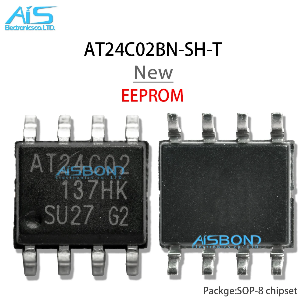 

10Pcs/Lot New AT24C02BN-SH-T AT24C02 24C02 24C02N SOP-8 2K-bit 256 x 8 EEPROM