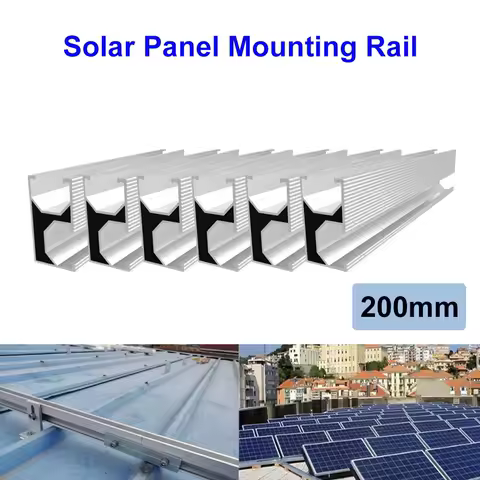 Solar Panel Mounting Rails PV Solar Module Roof Rail Photovoltaic Panel Mounting Brackets Aluminium Rails For Roof Caravan Boat